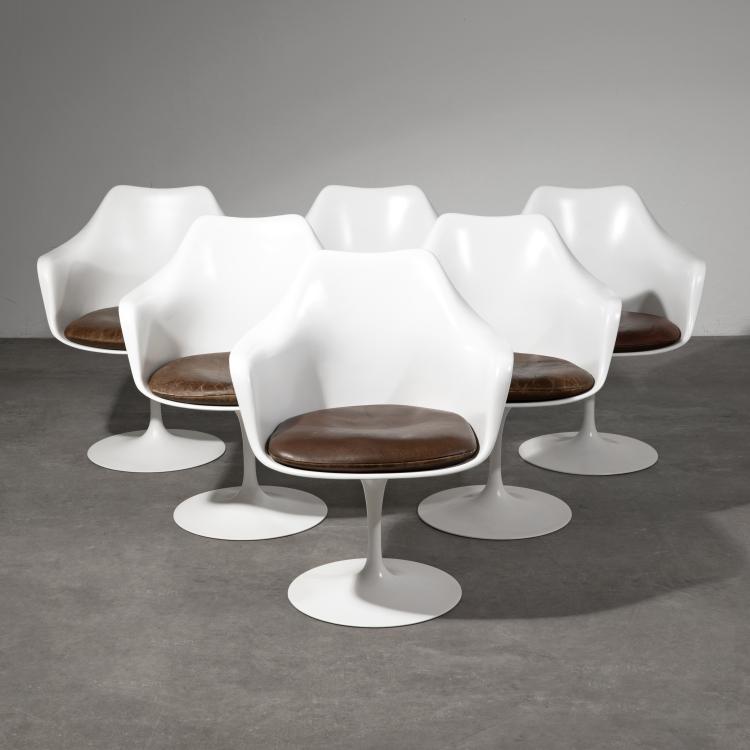 Hauptbild zu Objekt, 6 Armlehnst&uuml;hle aus der Tulip Serie, Eero Saarinen, Knoll International, K-16B 664