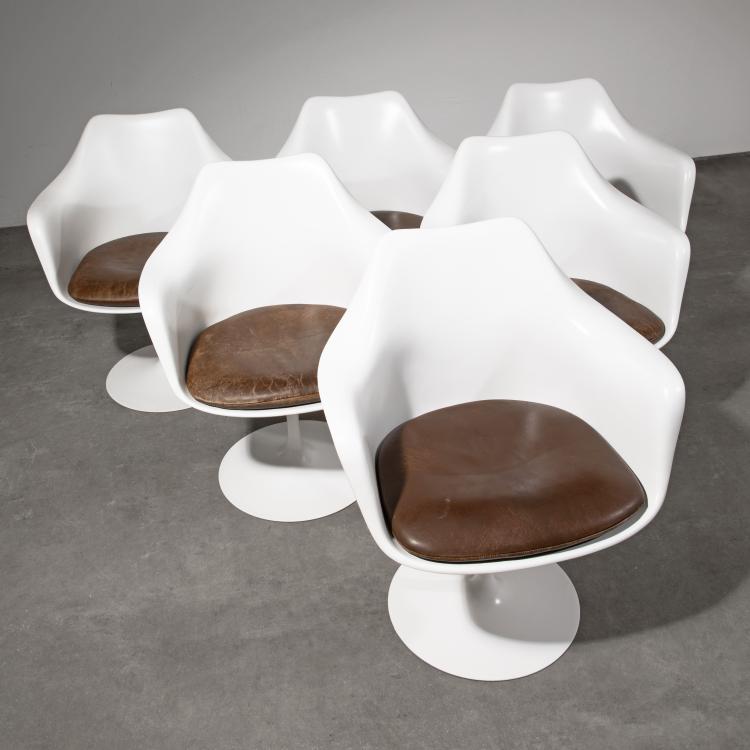 Bild 1 zu Objekt, 6 Armlehnst&uuml;hle aus der Tulip Serie, Eero Saarinen, Knoll International, K-16B 664