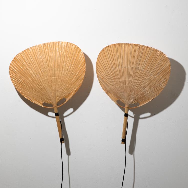 Hauptbild zu Objekt, 2 Wandleuchten Modell Uchiwa, Ingo Maurer, Design M, K-16B 583