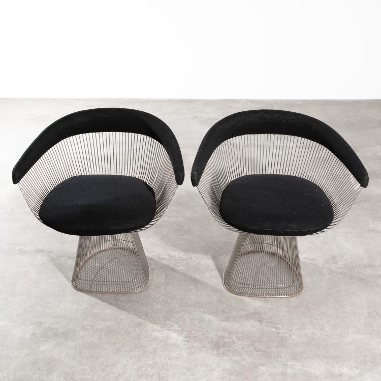Bild 1 zu Objekt, 2 St&uuml;hle aus der Wire Group, Warren Platner, Knoll International, K-16B 653