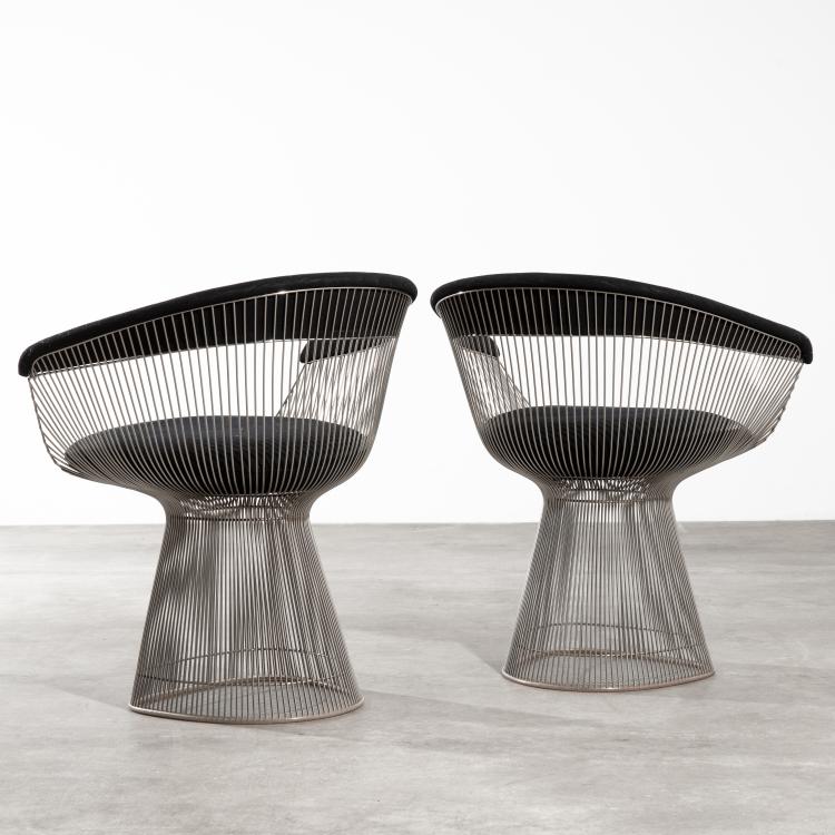 Bild 2 zu Objekt, 2 St&uuml;hle aus der Wire Group, Warren Platner, Knoll International, K-16B 653