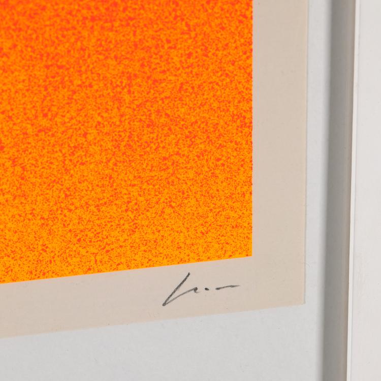 Bild 2 zu Objekt, 'Gr&uuml;nes Rund auf leuchtrot warm', Rupprecht Geiger, K-16B 496