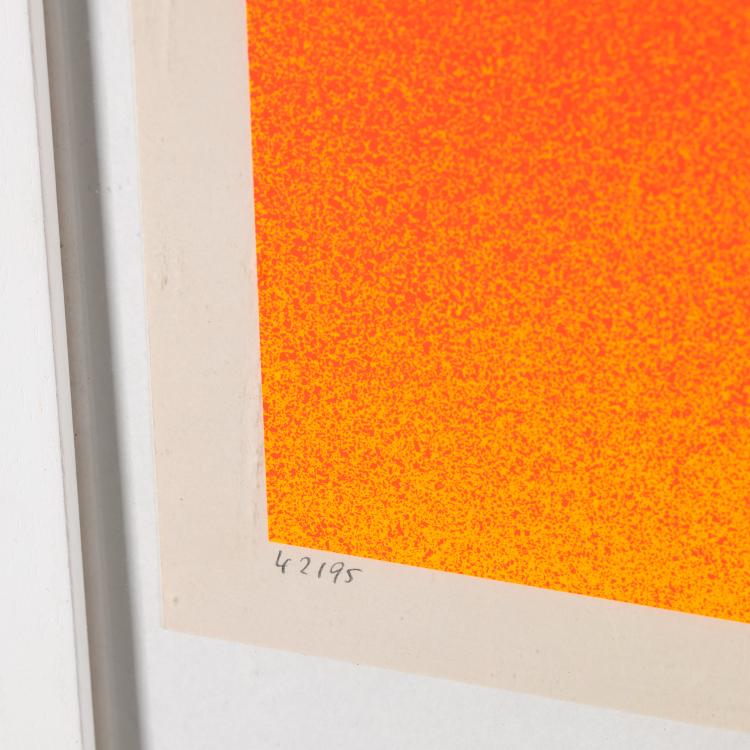 Bild 3 zu Objekt, 'Gr&uuml;nes Rund auf leuchtrot warm', Rupprecht Geiger, K-16B 496