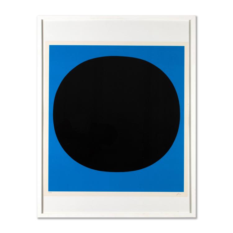 Bild 1 zu Objekt, 'Schwarzes Rund auf blau', Rupprecht Geiger, K-16B 500