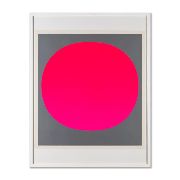 Bild 1 zu Objekt, 'Leuchtrot kalt Rund auf Silber', Rupprecht Geiger, K-16B 501