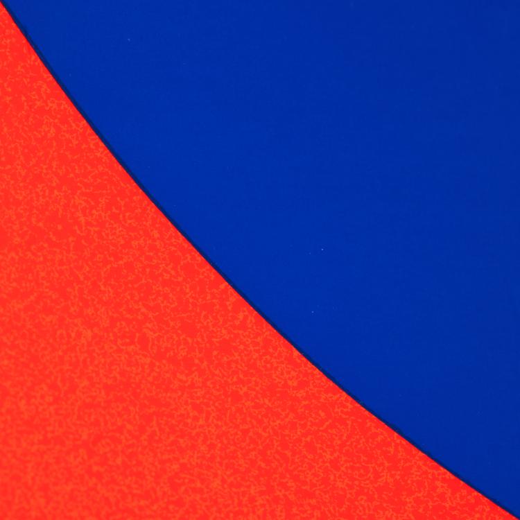 Bild 4 zu Objekt, 'Blaues Runs auf leuchtrot warm', Rupprecht Geiger, K-16B 498