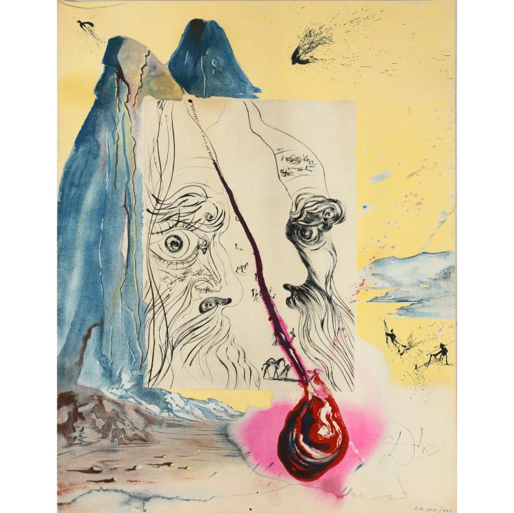 Hauptbild zu Objekt, Aus der Mappe Sigmund Freud Moise et le Monoth&eacute;isme, 1974, Salvador Dal&iacute;, K-16B 383