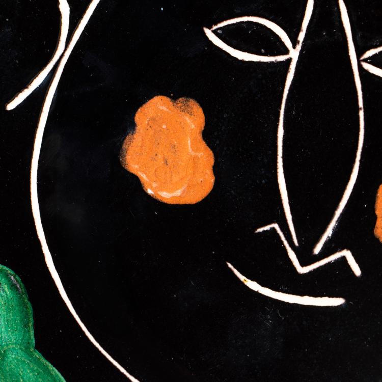 Bild 1 zu Objekt, Teller aus dem Service 'Visage Noir', 1948, Pablo Picasso, K-16B 372