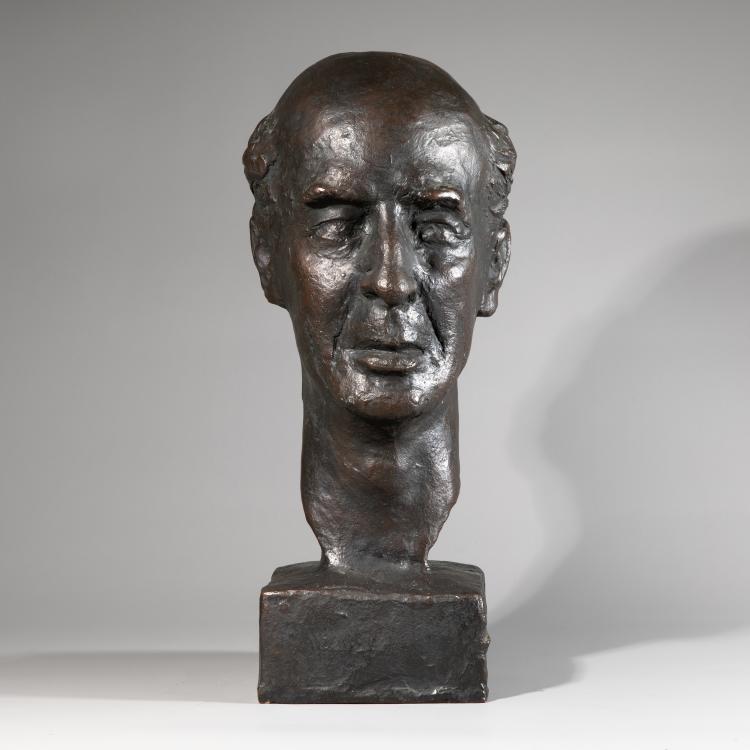 Bild 1 zu Objekt, Portraitkopf 'Herbert Grillo', um 1947, Fritz Klimsch, Noack, Hermann, Berlin, K-16B 293