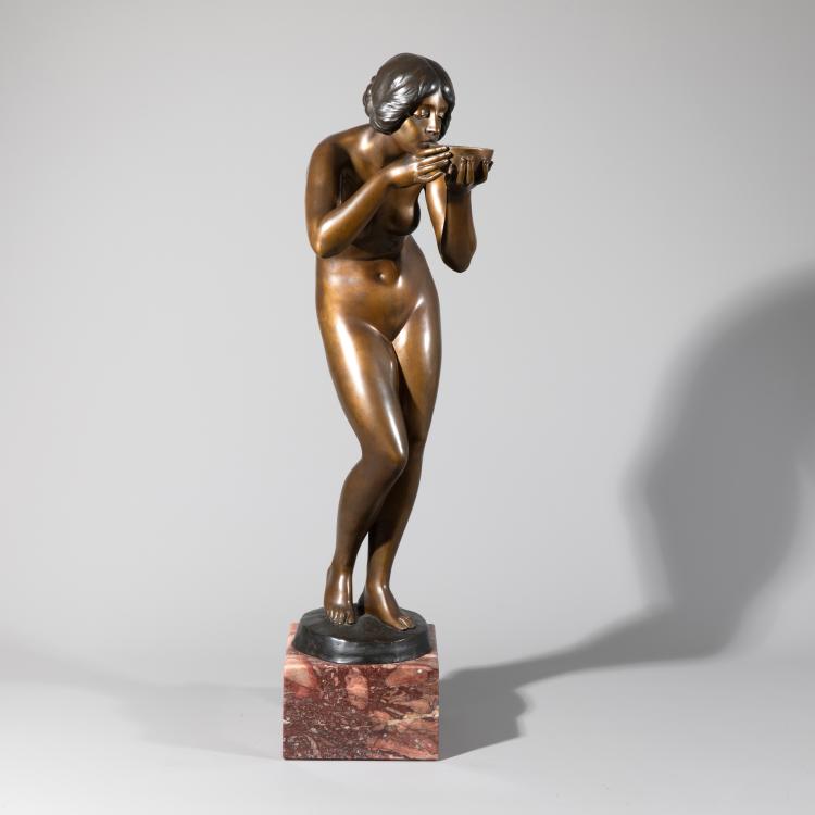 Hauptbild zu Objekt, 'Trinkende', 1905-10, Victor Heinrich Seifert, K-16B 283