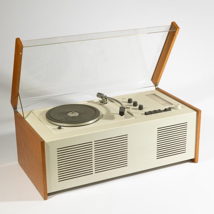 Hauptbild zu Objekt, Phonosuper Model SK 55 Snow White Coffin /Schneewittchensarg, Hans Gugelot,Dieter Rams, Braun, K-15O 25