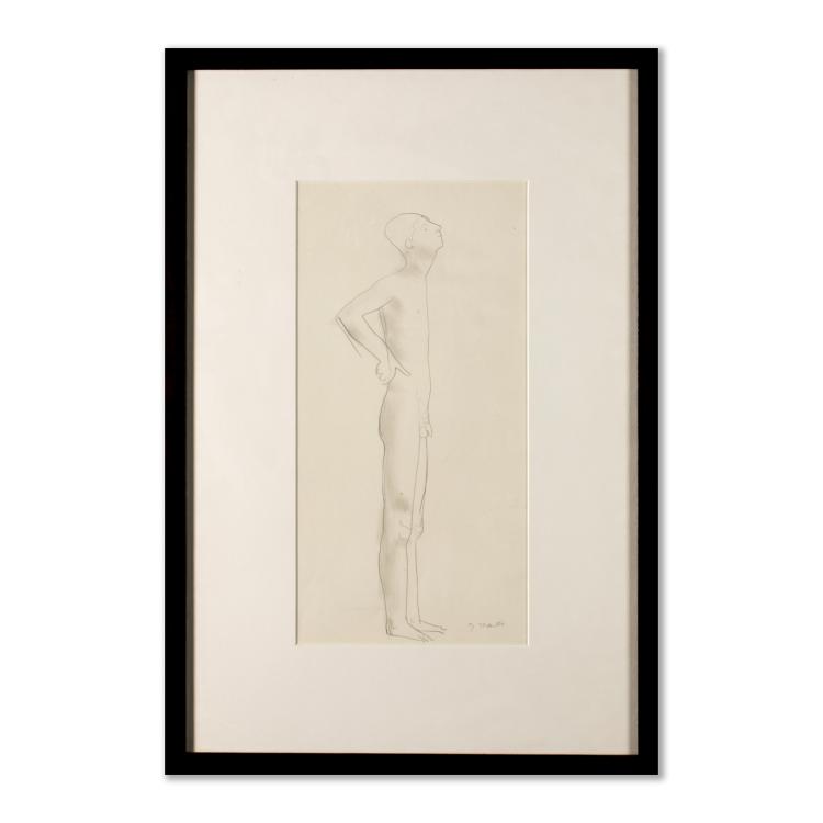 Bild 3 zu Objekt, Knabenakt und Aktdarstellung Adolf Schorling, ca. 1920er Jahre, Gerhard Marcks, K-16B 323