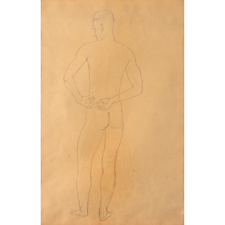 Bild 7 zu Objekt, Knabenakt und Aktdarstellung Adolf Schorling, ca. 1920er Jahre, Gerhard Marcks, K-16B 323