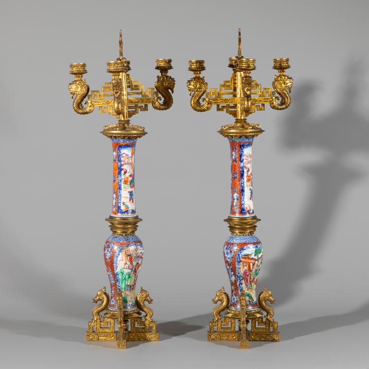 Bild 3 zu Objekt, Paar montierte Girandolen im chinoisen Stil, K-16A 10
