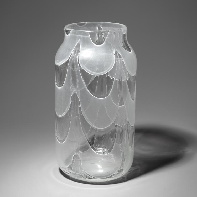 Hauptbild zu Objekt, Vase 'Graffito diafano bianco', Ercole Barovier, Barovier & Toso, K-16A 179