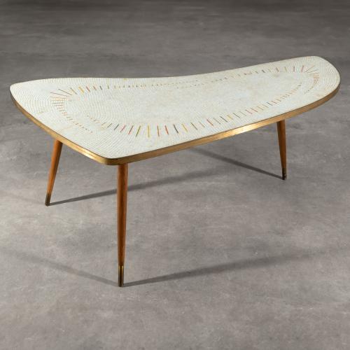 Freeform mosaic table from the 1950s