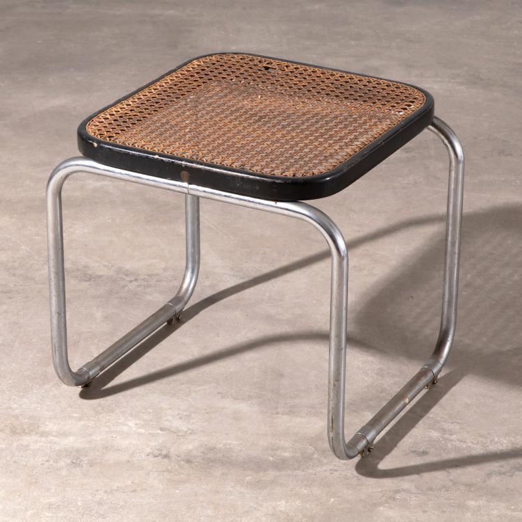 Hauptbild zu Objekt, Stahlrohr Hocker der 1930er Jahre, Marcel Breuer (nach), K-16O 4