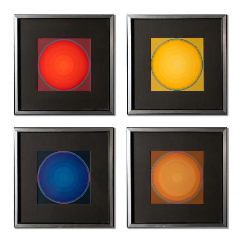 'Corona Gelb', 'Variation Rot', 'Quasar-Orange', 'Variation blau', 1970er
