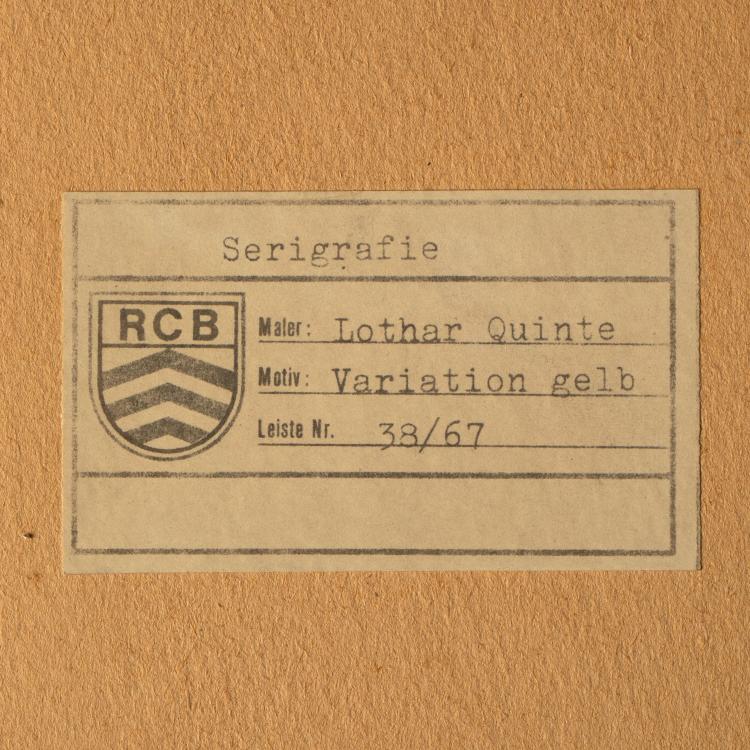 Bild 9 zu Objekt, 'Corona Gelb', 'Variation Rot', 'Quasar Orange', 'Variation Blau', 1970er, Lothar Quinte, K-16B 483