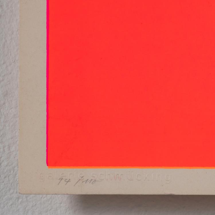 Bild 3 zu Objekt, 'Komposition / blau auf leuchtrot und orange', Rupprecht Geiger, K-16B 493