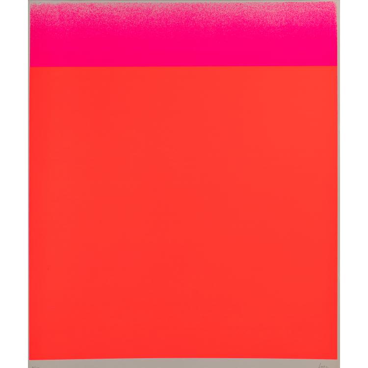 Hauptbild zu Objekt, 'Leuchtrot warm-dunkel bis hell (verlauf)', 1967, Rupprecht Geiger, K-16B 507