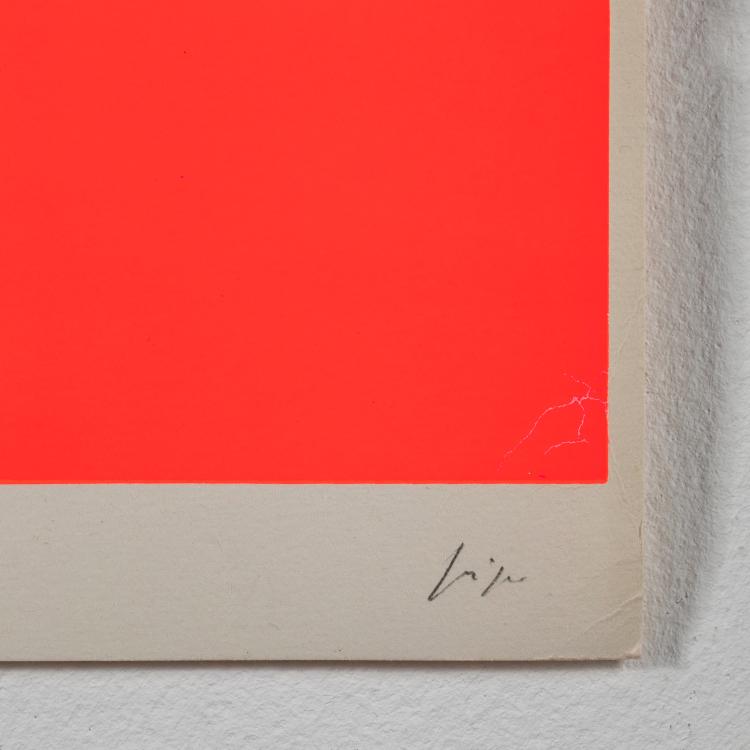 Bild 1 zu Objekt, 'Quadrat Leuchrot kalt (verlauf)', Rupprecht Geiger, K-17 266