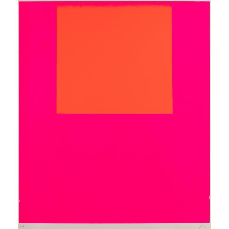 Hauptbild zu Objekt, 'Leuchtrot warm auf Leuchtrot kalt', Rupprecht Geiger, K-16B 506