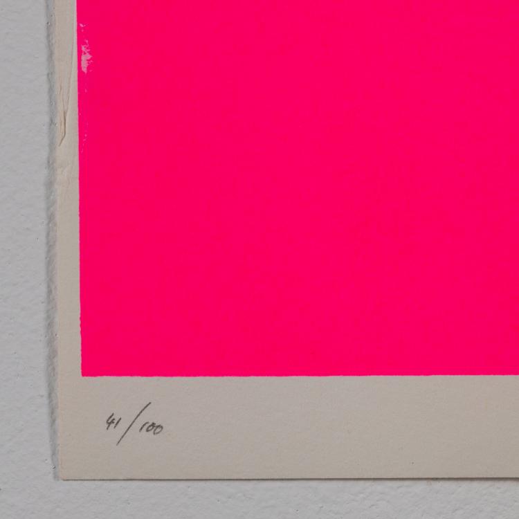 Bild 3 zu Objekt, 'Leuchtrot warm auf Leuchtrot kalt', Rupprecht Geiger, K-16B 506