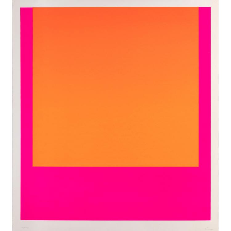 Hauptbild zu Objekt, 'Leuchtrot warm auf Leuchtrot kalt', Rupprecht Geiger, K-16B 502