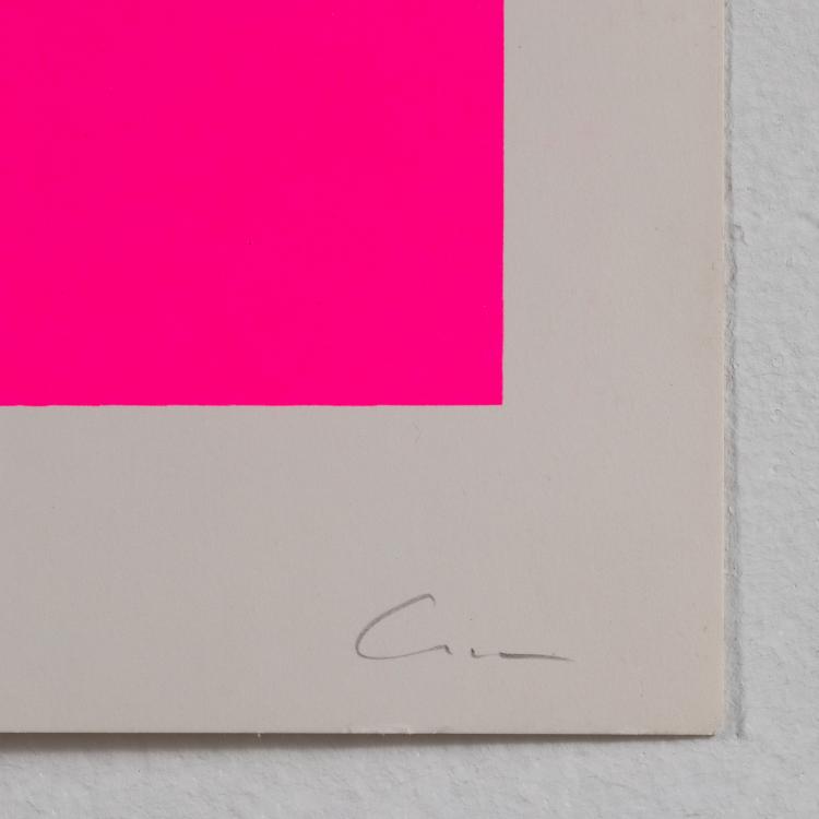 Bild 2 zu Objekt, 'Leuchtrot warm auf Leuchtrot kalt', Rupprecht Geiger, K-16B 502