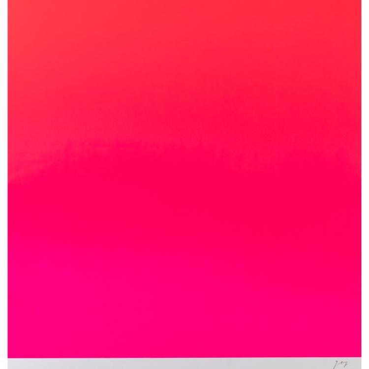 Hauptbild zu Objekt, 'Quadrat Leuchtrot kalt (Verlauf)', Rupprecht Geiger, K-16B 503