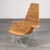 Wicker armchair from the 1950s