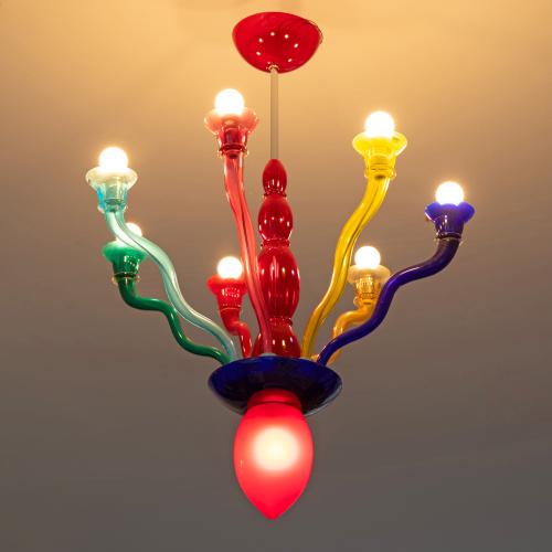 Large glass chandelier model Gaia