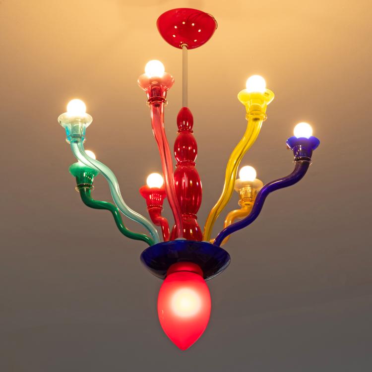 Hauptbild zu Objekt, Kronleuchter / Glasl&uuml;ster Modell Gaia, &Ouml;rni Halloween, VeArt, K-16B 747