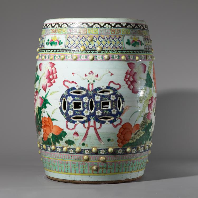 Bild 3 zu Objekt, Famille rose-Gartenhocker, K-16A 12