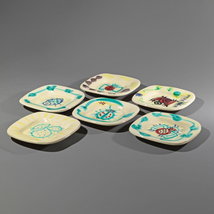 Bild 2 zu Objekt, 6 Teller 'Fruits de Provence', Pablo Picasso, Madoura, K-16B 377