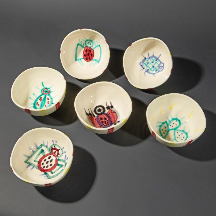 Hauptbild zu Objekt, 6 Schalen 'Fruits de Provence', Pablo Picasso, Madoura, K-16B 378