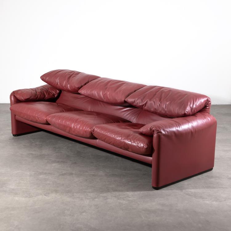 Hauptbild zu Objekt, Dreiersofa Modell Maralunga, Vico Magistretti, Cassina, K-16B 743