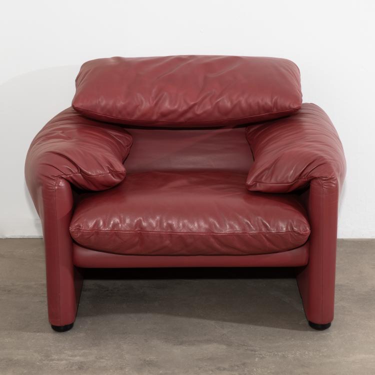 Bild 2 zu Objekt, Sessel + Zweisitzer Sofa Modell Maralunga, Vico Magistretti, Cassina, K-16B 742