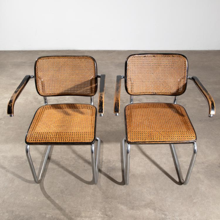 Bild 2 zu Objekt, 2 Freischwinger St&uuml;hle Modell B 64, Marcel Breuer, K-16B 554