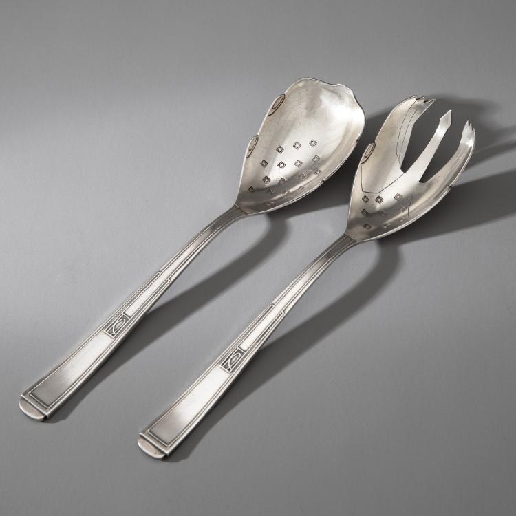 Hauptbild zu Objekt, Salad cutlery, model '2000', Joseph Maria Olbrich, K-16A 97