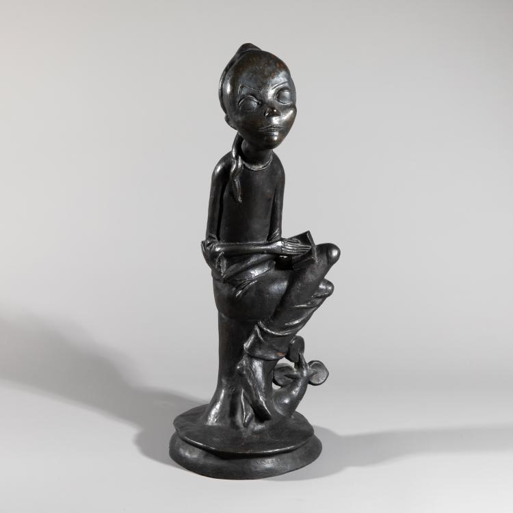 Hauptbild zu Objekt, Ohne Titel (Sitzende Frau mit Buch), Ludwig Gies, K-16B 298