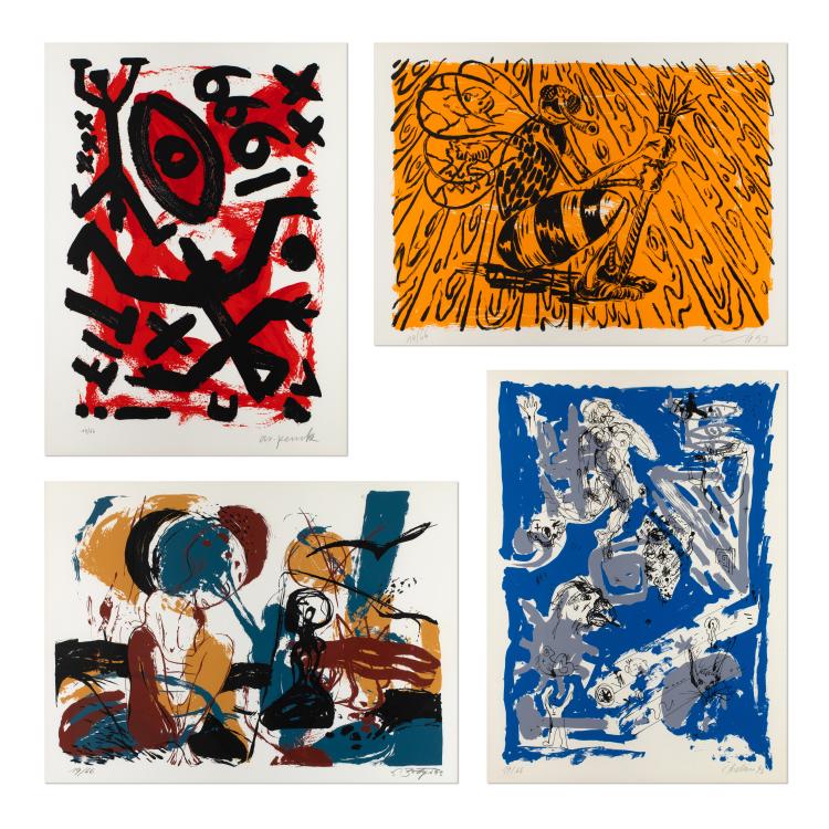 Hauptbild zu Objekt, Portfolio I, 1993., J&ouml;rg Immendorff,A. R. Penck, K-16B 487