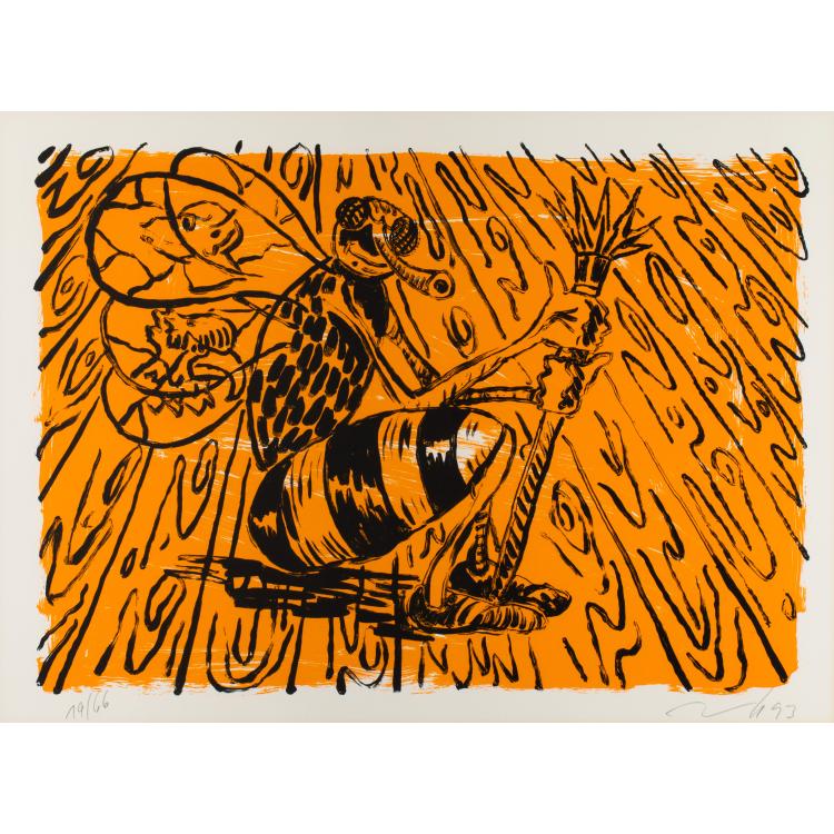 Bild 17 zu Objekt, Portfolio I, 1993., J&ouml;rg Immendorff,A. R. Penck, K-16B 487