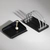 Two-piece desk set, letter holder + note box (corner notepad)