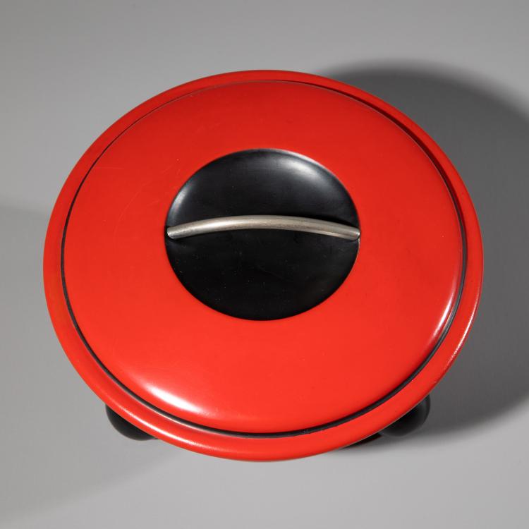 Bild 1 zu Objekt, Dose mit Kugelf&uuml;&szlig;en Modell 1321, Marianne Brandt, Gothaer Metallwarenfabrik, ehem. Ruppelwerk, K-16B 542