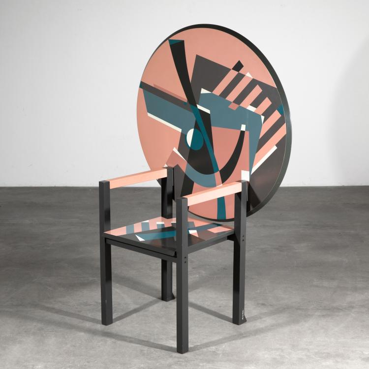 Hauptbild zu Objekt, Stuhl Tisch Kombination Modell Zabro, Alessandro Mendini, Zanotta, K-16B 789