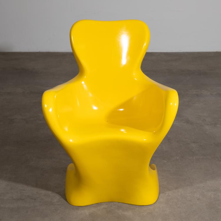 Bild 1 zu Objekt, Sehr seltener Armlehnstuhl aus einer Kleinserie, Luigi Colani, K-16B 590