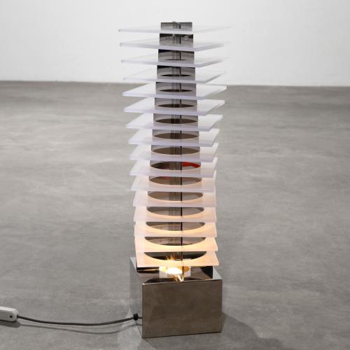 Rare Table lamp model Ziggurat