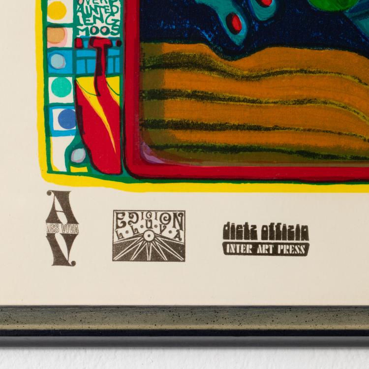 Bild 3 zu Objekt, 'Flucht ins All', 1971, signiert, Friedensreich Hundertwasser, K-16B 387